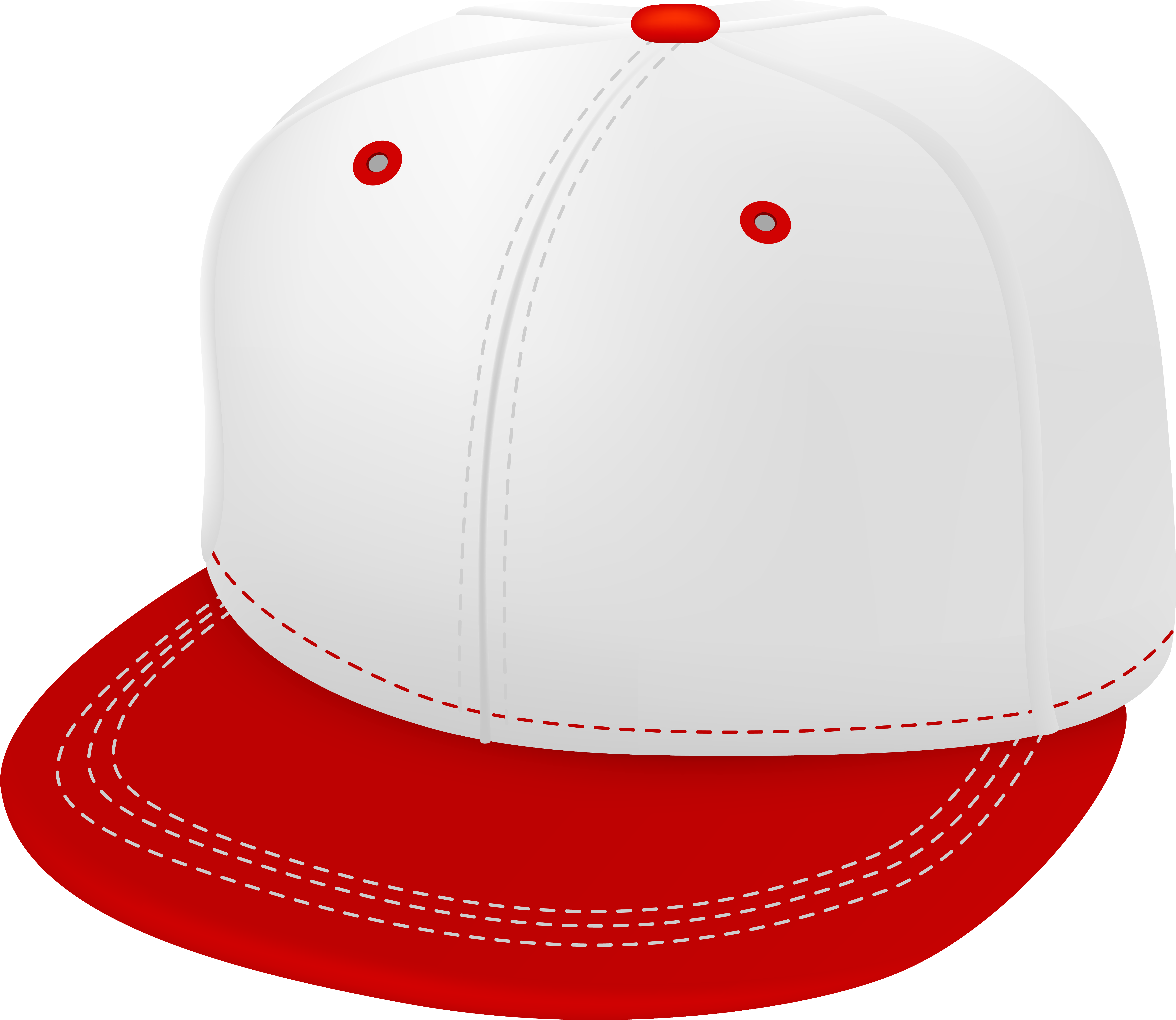 Red And White Cap Png Clipart - Red And White Cap (6410x5660), Png Download