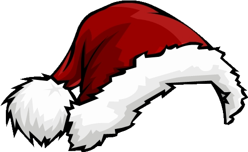 Santa Hat Clipart 8 Bit - Christmas Hat Png Cartoon (525x323), Png Download