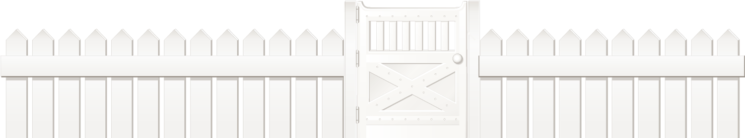 White Fence, Clip Art, Illustrations - Home Door (1517x322), Png Download