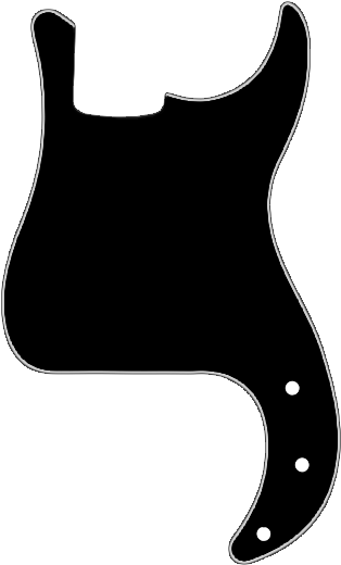 Warmoth Custom Guitar Products - Fender Standard Precision Bass Pickguard,13 Hole, 3-ply (511x715), Png Download
