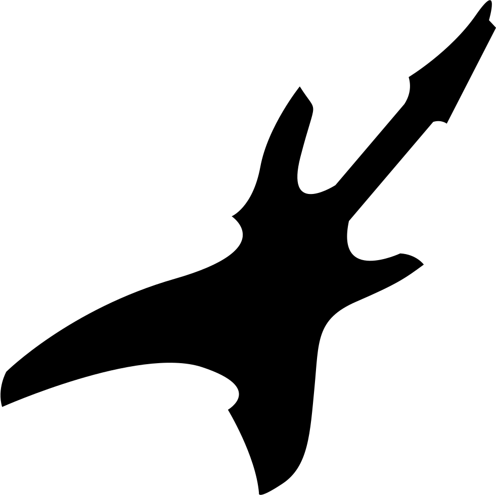 Electric Guitar Black Silhouette - Guitarra Electrica Silueta Png (981x980), Png Download