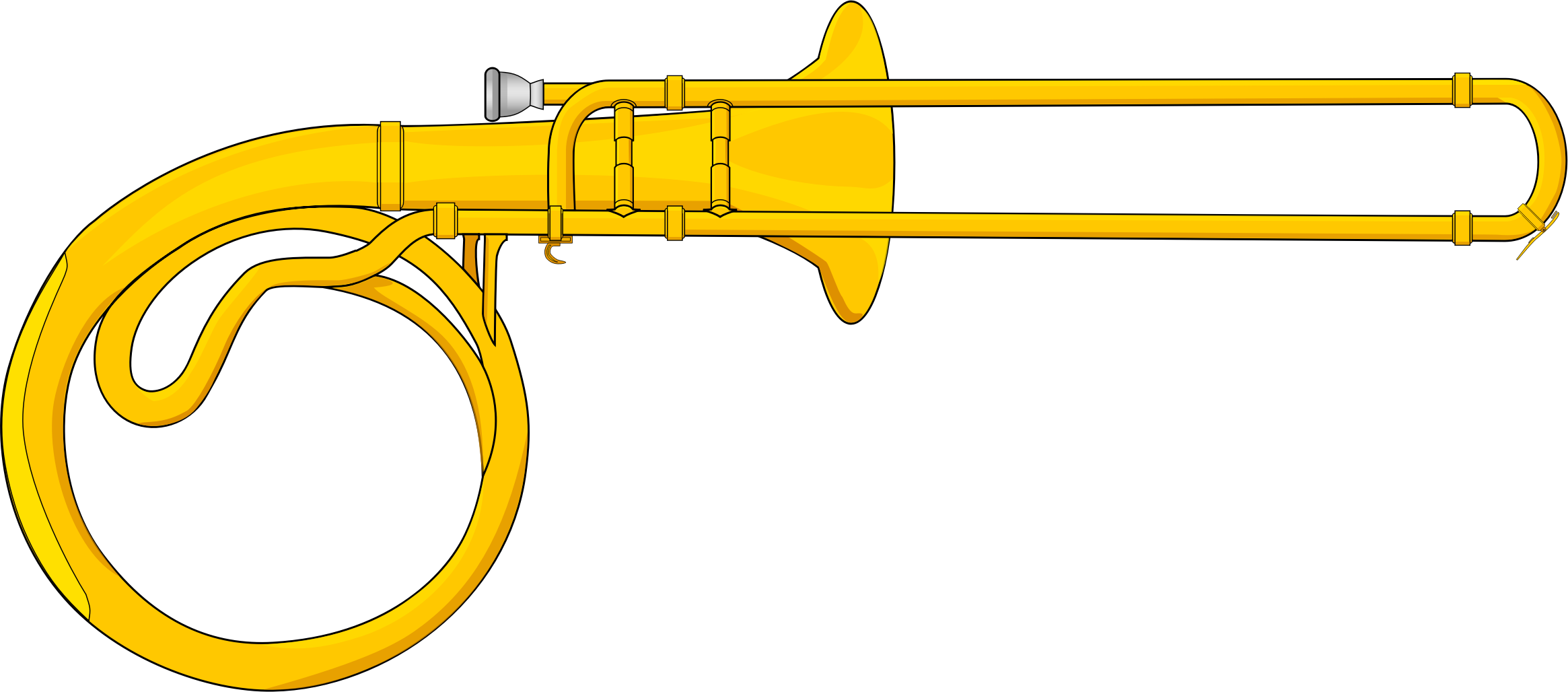 This Free Icons Png Design Of Contrabass Trombone (2330x1028), Png Download