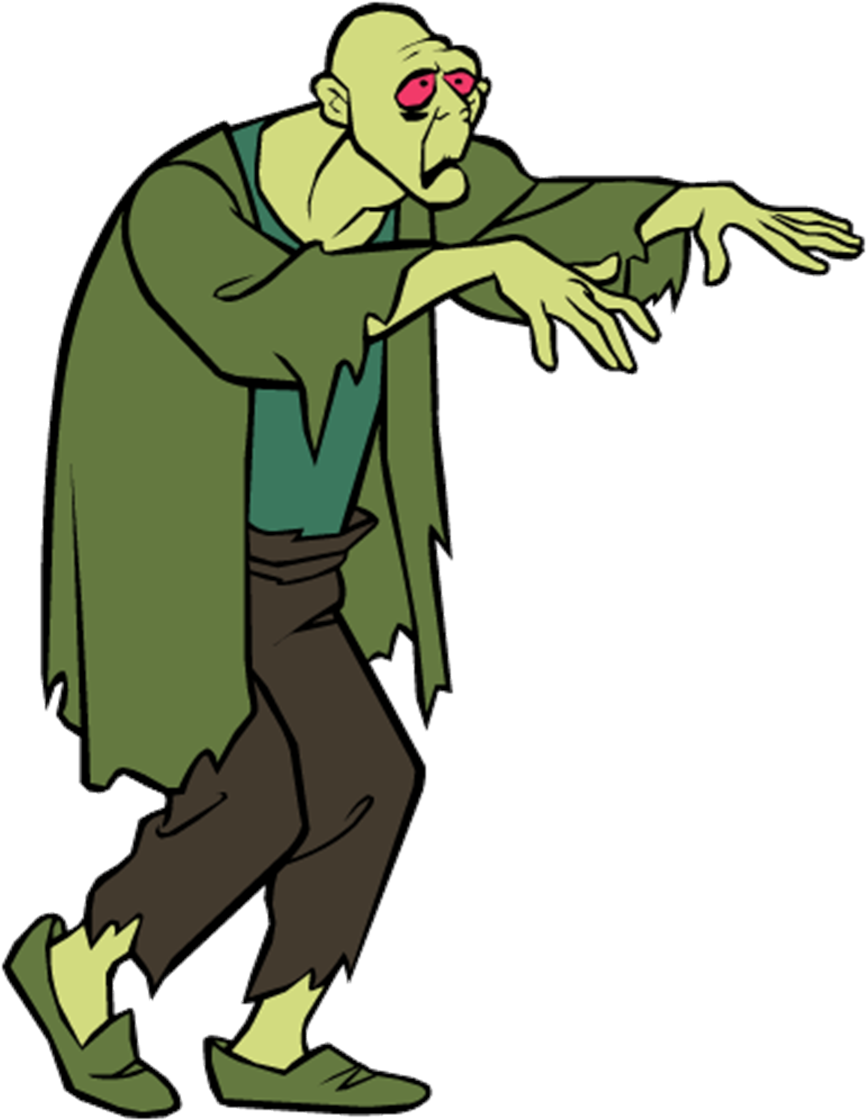 The Zombie From "which Witch Is Which - Monstruos De Scooby Doo (875x1125), Png Download