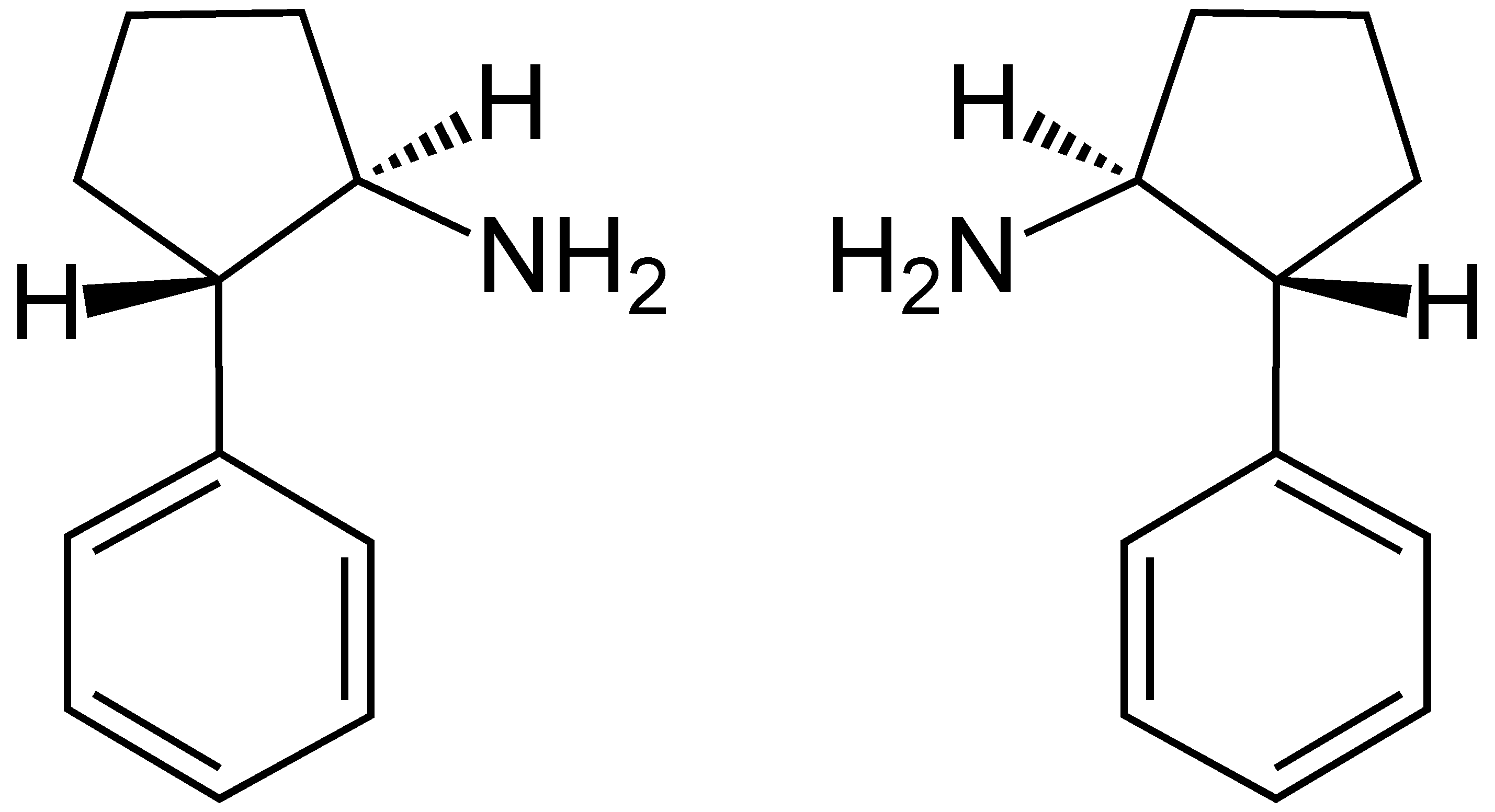Trans Cypenamine Enantiomers Structural Formulae (2858x1553), Png Download