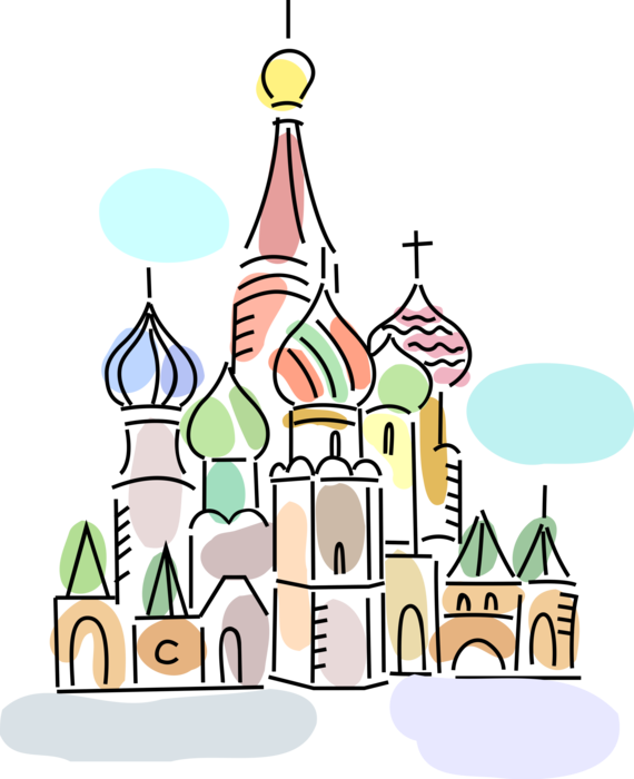 St Basil S Cathedral (570x700), Png Download