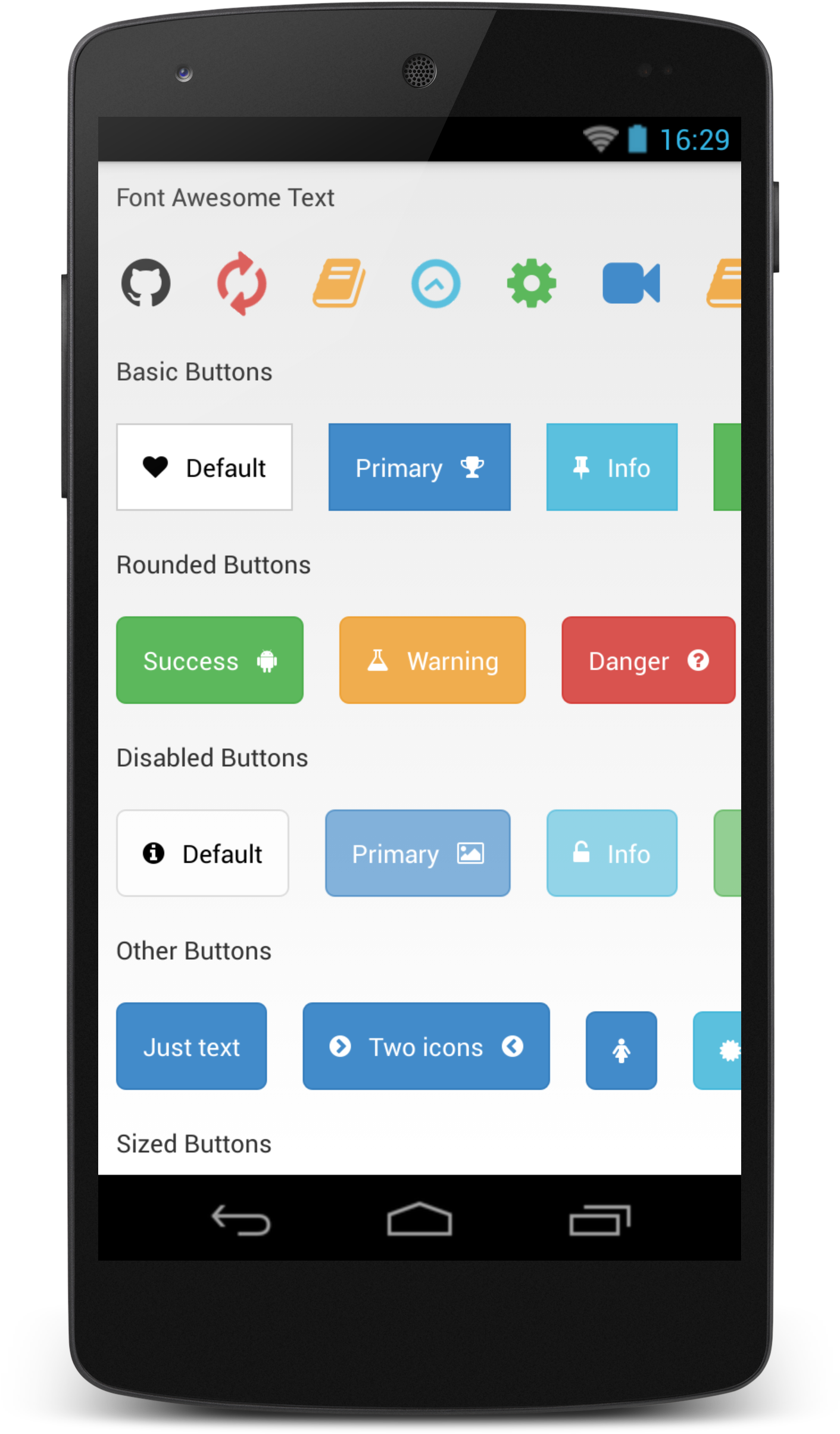 Bootstrap Style Buttons With Font Awesome For Android (1690x2857), Png Download