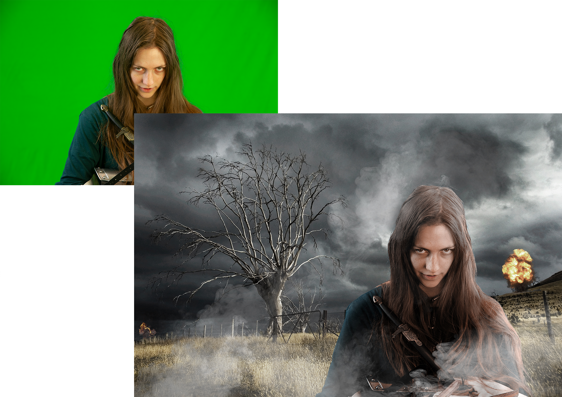 A Green Screen Photo Edited For Barbara Raap For Her (1920x1357), Png Download