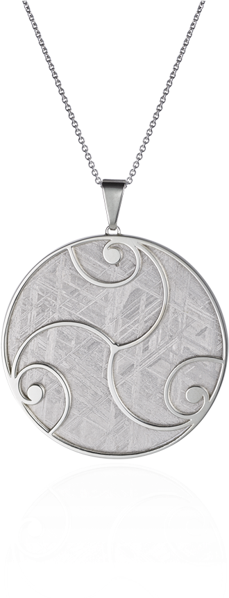 Meteorite Crop Circle Delight Pendant In Silver (1000x1000), Png Download