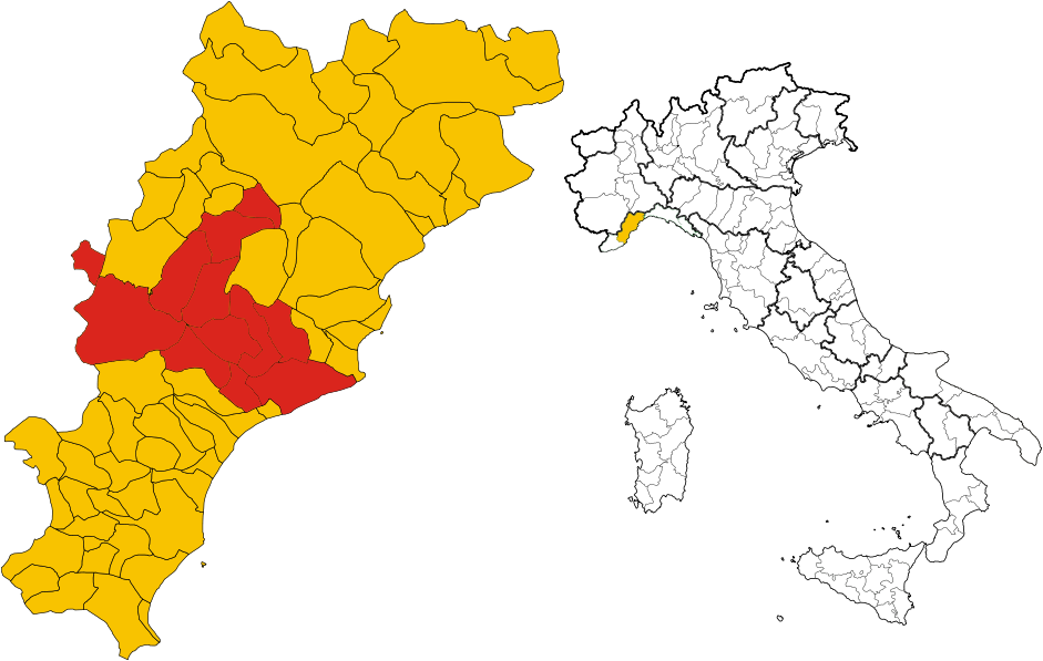 Mapa Del Marquesado De Finale En Liguria (953x599), Png Download
