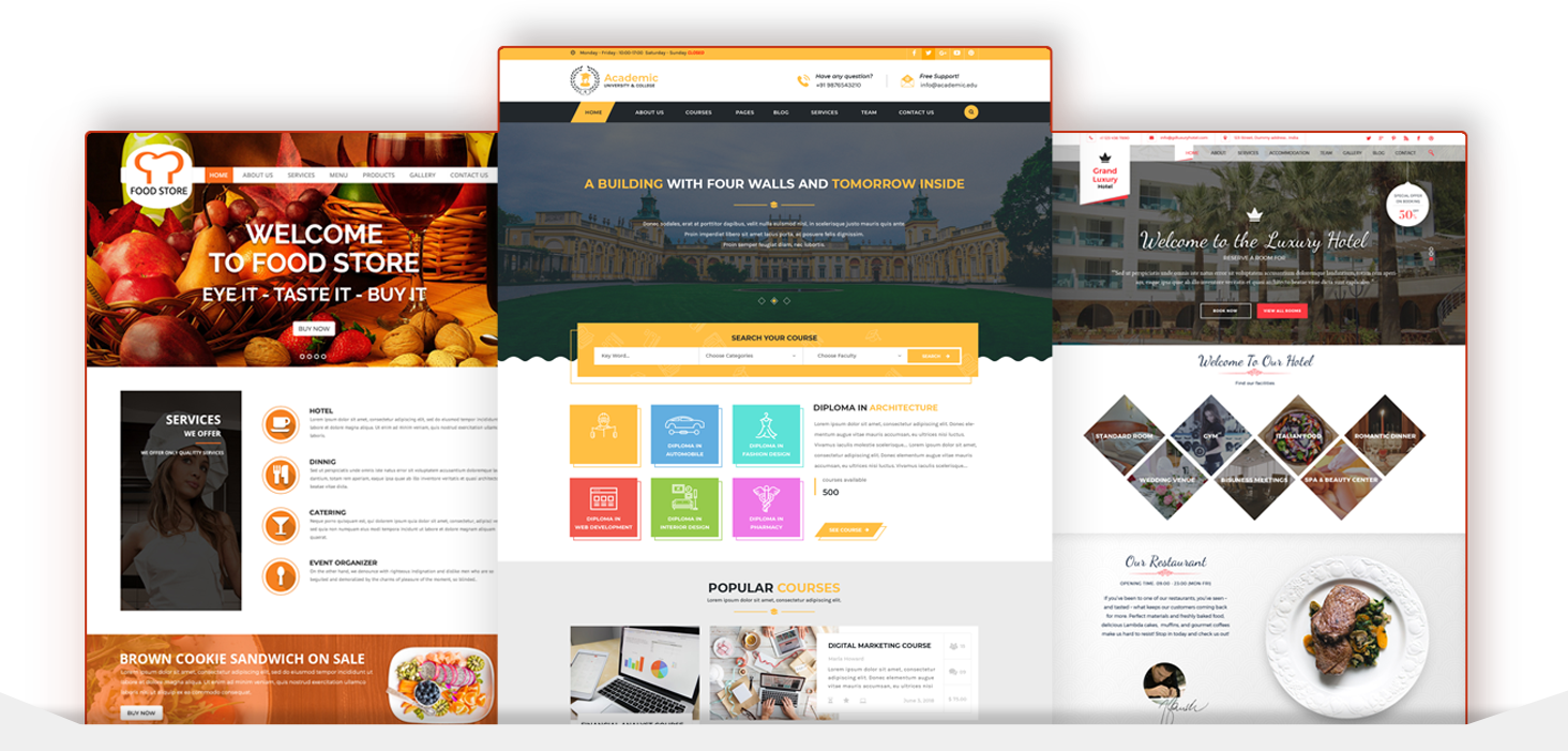 Multipurpose Wordpress Themes (1464x701), Png Download