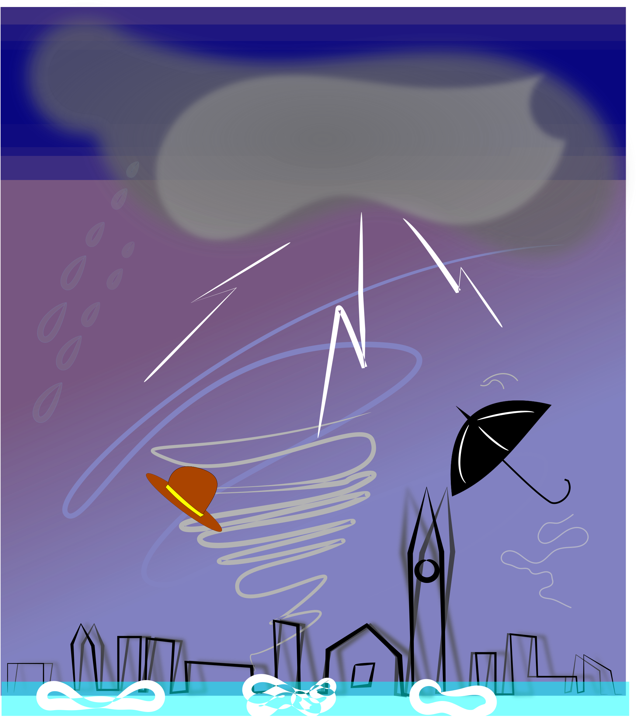 This Free Icons Png Design Of Tempo De Trovoadas (2164x2400), Png Download