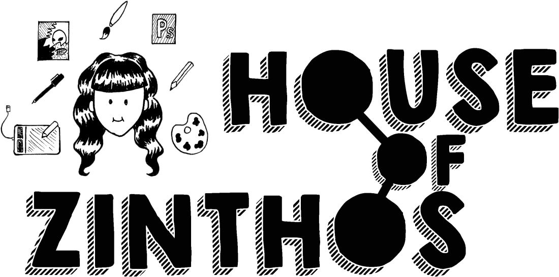 House Of Zinthos Art Illustration Design Logo (1500x569), Png Download