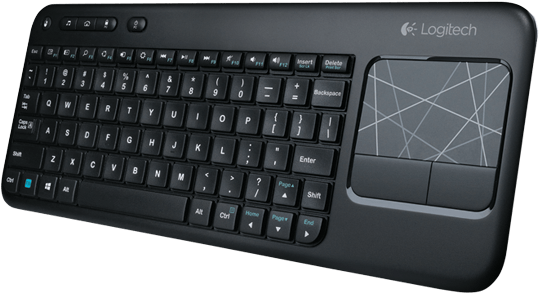Wireless Touch Keyboard K400 (652x560), Png Download