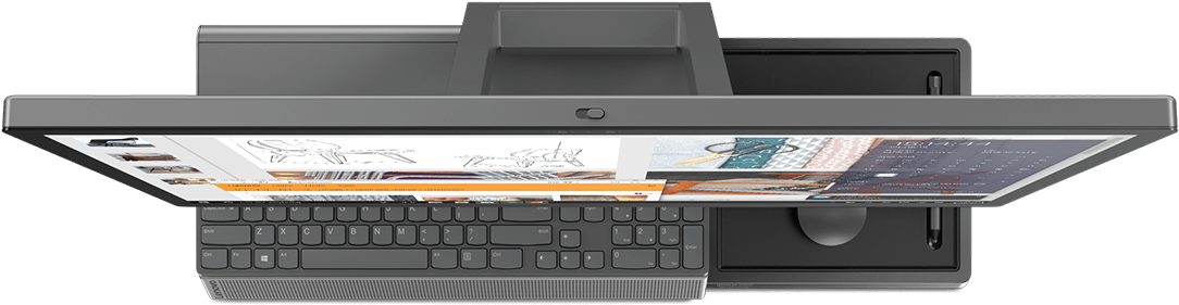 Lenovo Take On Microsoft Surface Studio (1116x314), Png Download