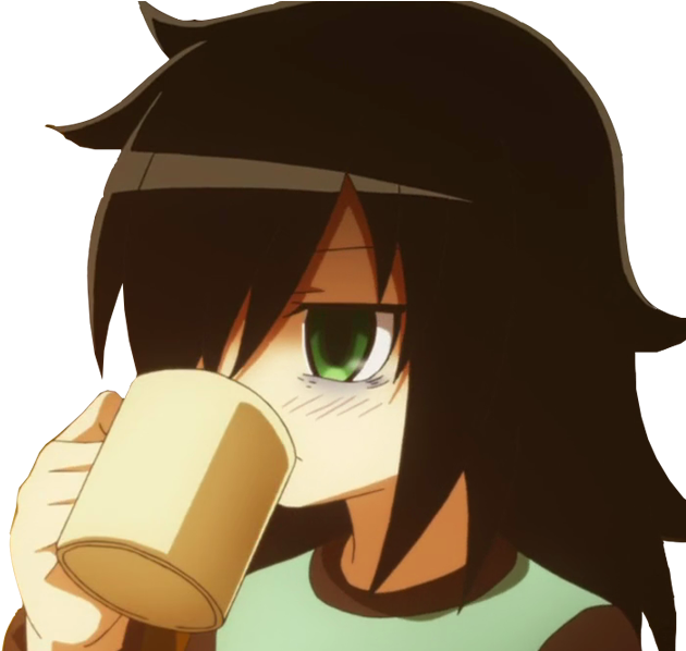 Sticker Tomoko Kuroki Watamote Tasse Kikoojap Manga (796x597), Png Download