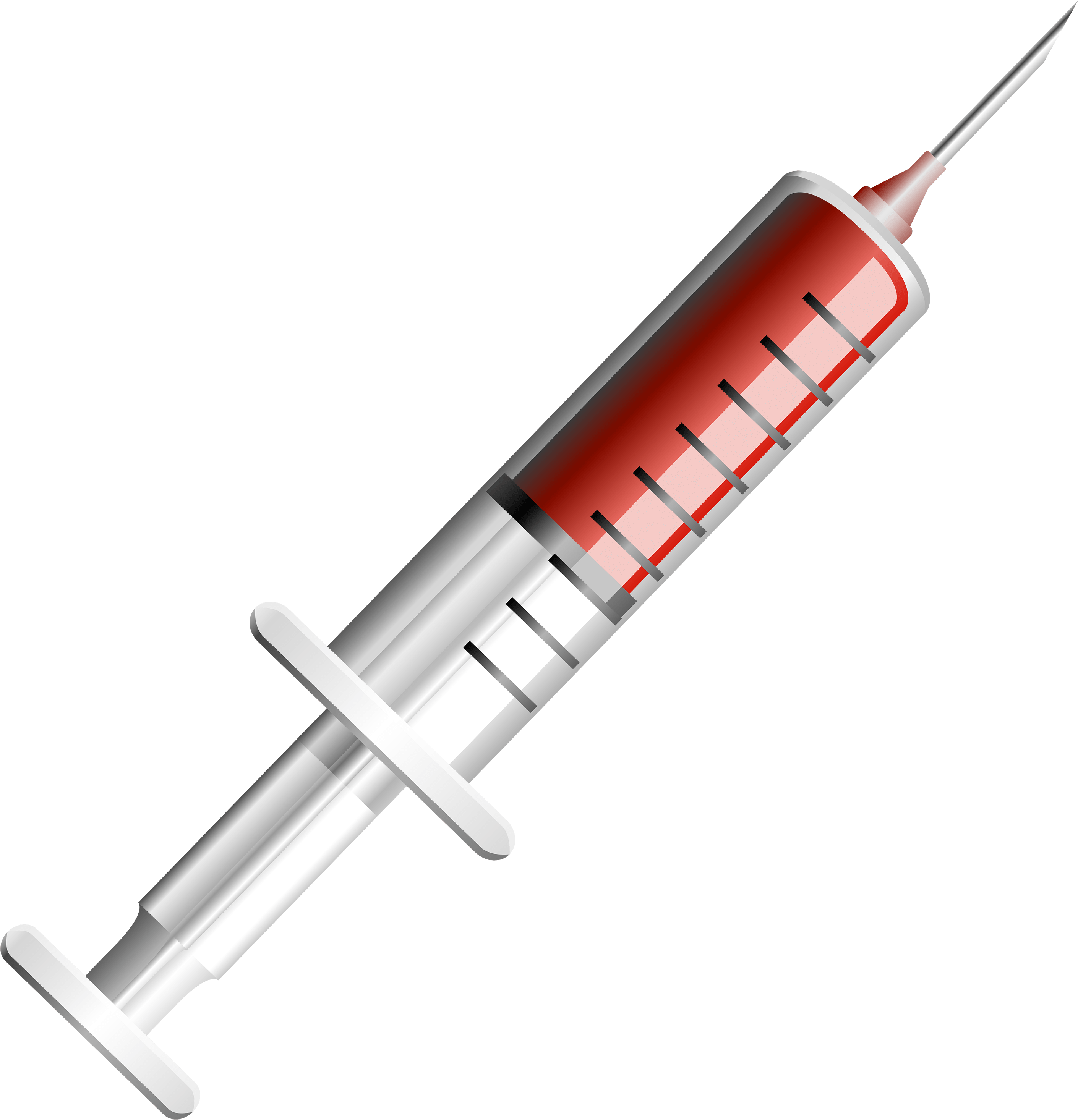 Syringe Illustration Red (2888x3000), Png Download