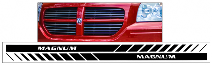 Dodge Lower Rocker Magnum Fader Stripe Kit (736x460), Png Download