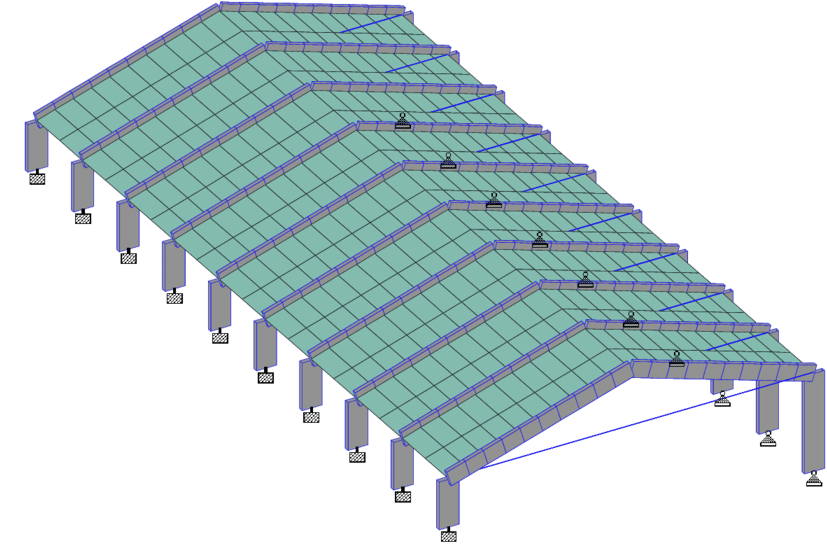 3d Model Of The Concrete Structure (850x586), Png Download