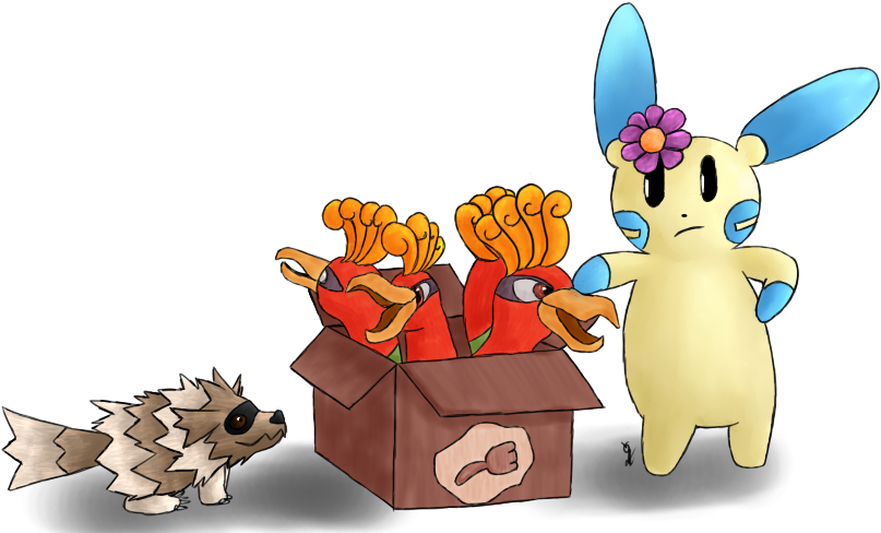 I Did The Day 4 Drawing For Rootmas, With The 4 Annoying (889x616), Png Download