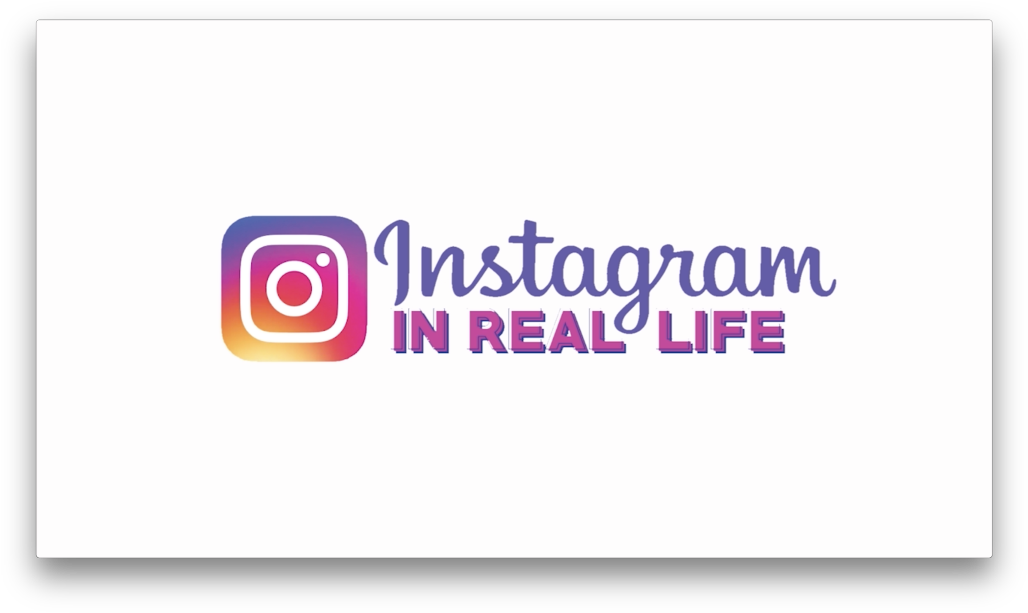 Instagram In Real Life Video (2048x1224), Png Download