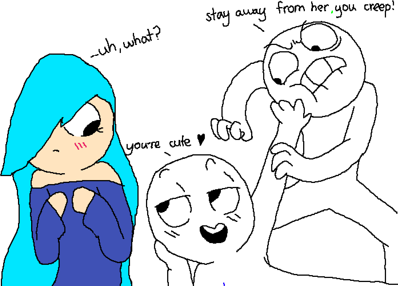 Stay Away From Her Ya Creep (1400x1000), Png Download