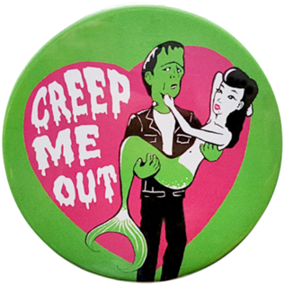 Creep Me Out Button (600x600), Png Download