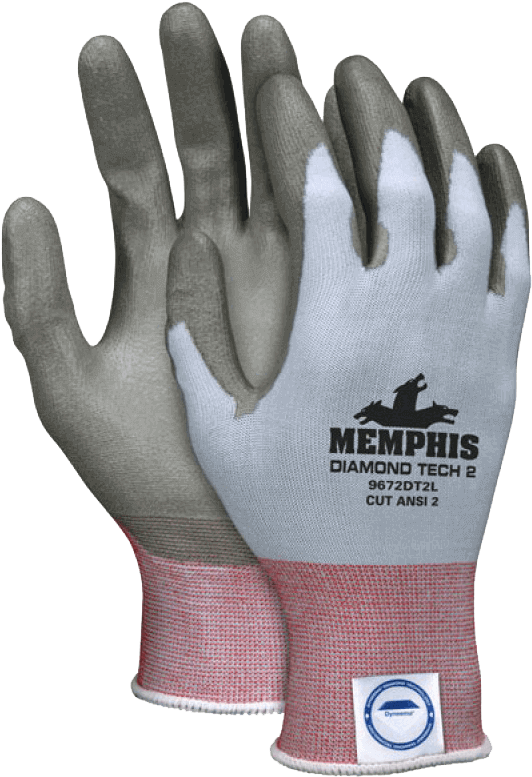 Mcr Safety Memphis Diamond Tech 2 9672dt2 Cut Resistant (800x800), Png Download