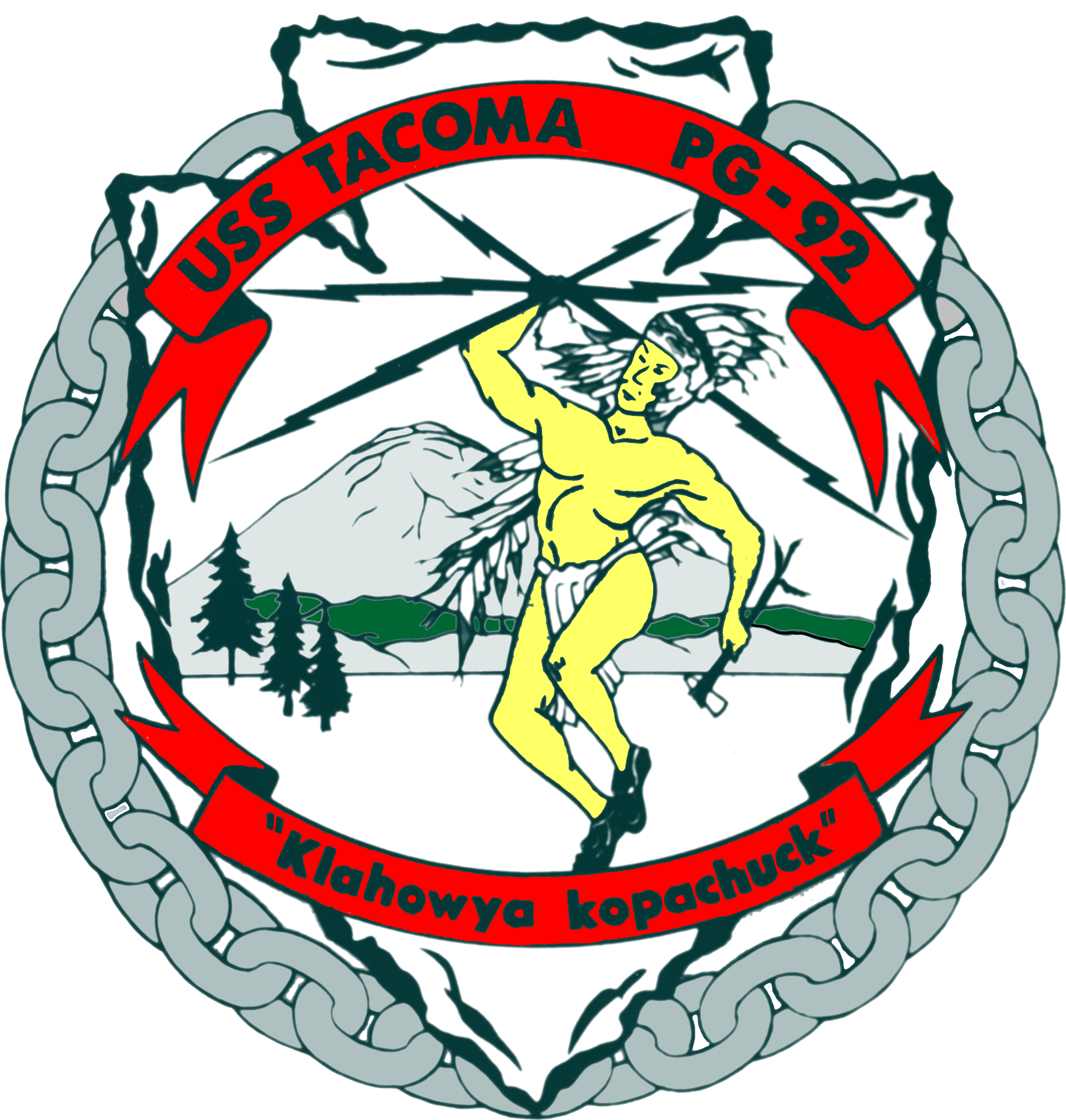 Insignia Of Uss Tacoma C1968 (4382x4603), Png Download