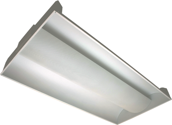 Direct/indirect Lay In Troffer 3-lamp T8 Fluorescent (600x600), Png Download