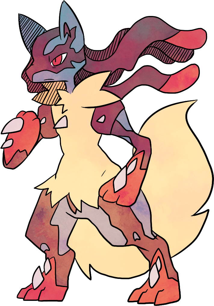 Mega Lucario (900x1100), Png Download