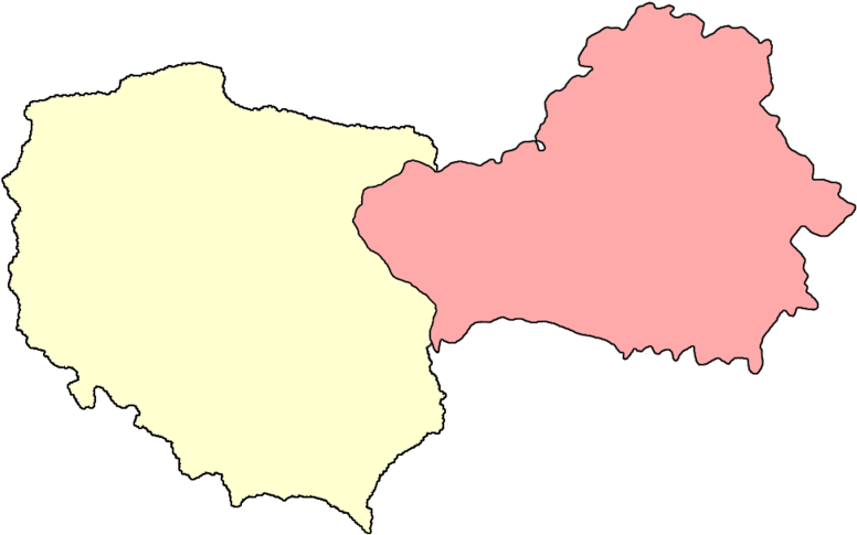 Borders Of Poland And Belarus Before August 1945 (800x510), Png Download
