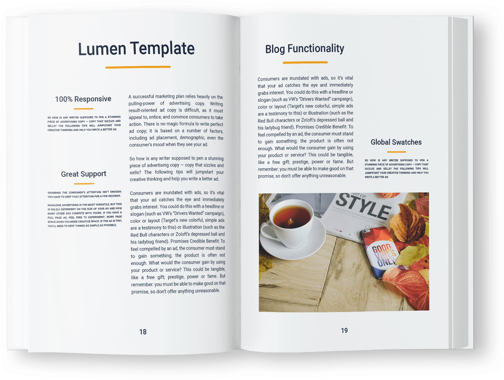 One Page Webflow Template For Your Business (1760x1280), Png Download