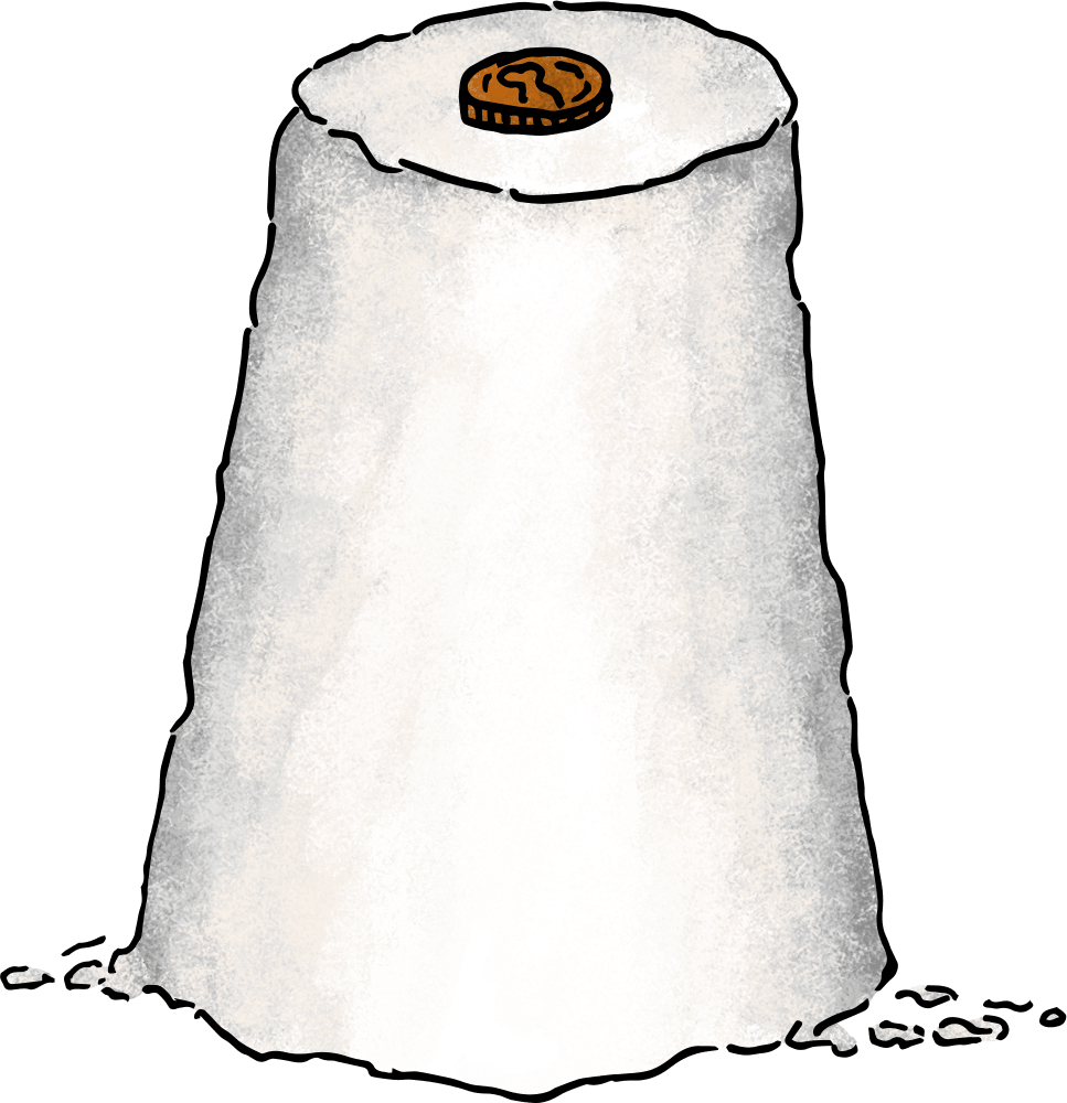 Penny In The Flour (967x1000), Png Download