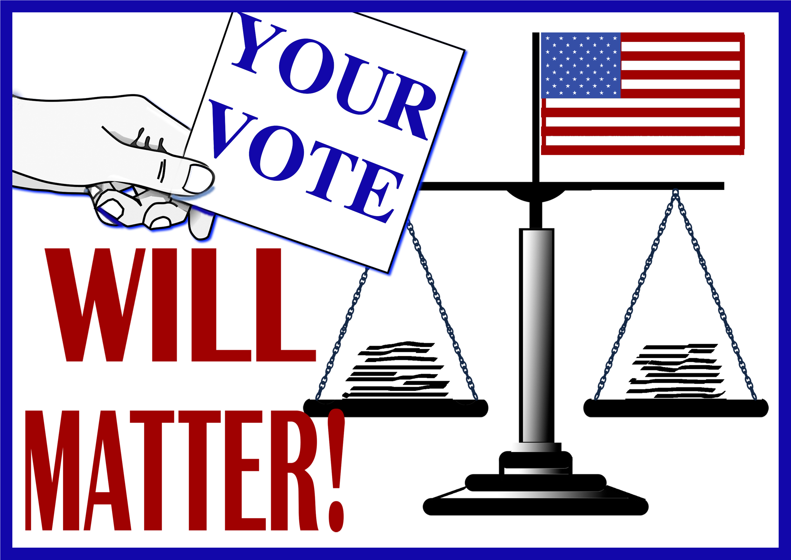 Your Vote Makes A Difference 846 Kb (3113x2213), Png Download