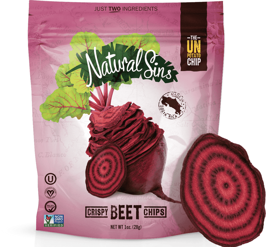 Natural Sins Crispy Chips Beet Flavour Baked Dried (1024x950), Png Download