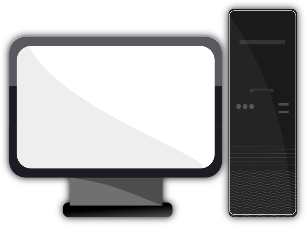 Clipart Stock Computer Monitor Clipart (1016x750), Png Download