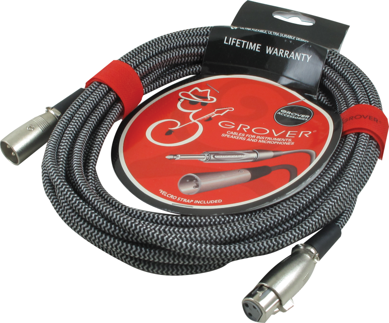 Grover, Xlr, 25', Female To Male Braided Image (800x665), Png Download