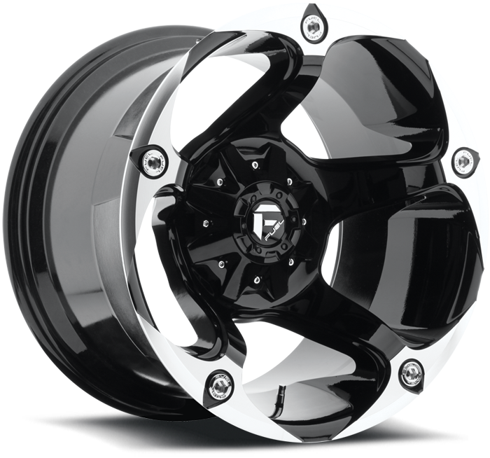 Fuel Havok Gloss Black Machined With Machined Lip Deep (700x654), Png Download