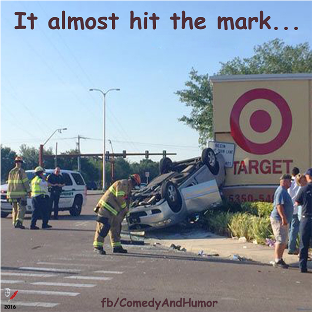 Car Almost Hit The Target Sign (1200x630), Png Download