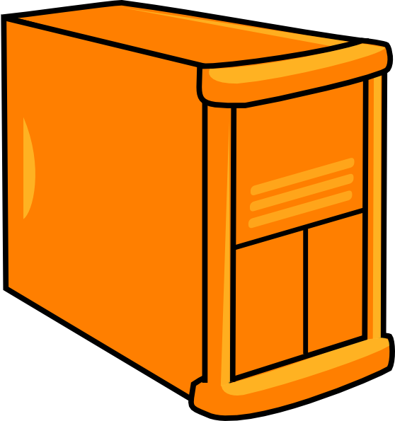Orange Server Clip Art (558x595), Png Download