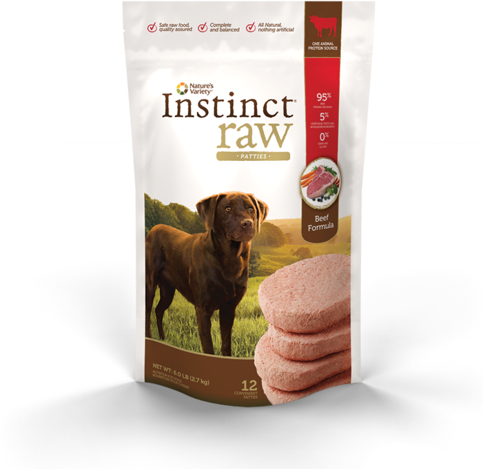 Nature's Variety Instinct Raw Frozen Beef Patty (700x700), Png Download