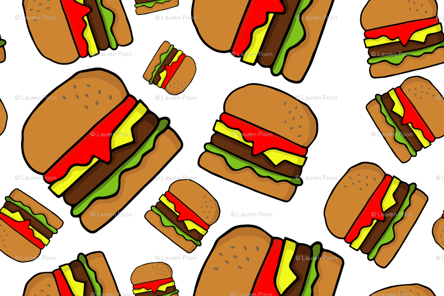 Dancing With Cheese Burgers, Blt's And Chips On Plain (886x591), Png Download