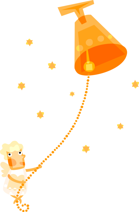 Vector Illustration Of Heavenly Angel Rings Christmas (462x700), Png Download