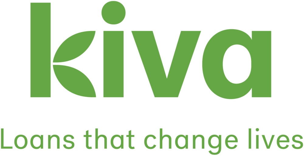 Kiva Logo Tag Green (1000x513), Png Download