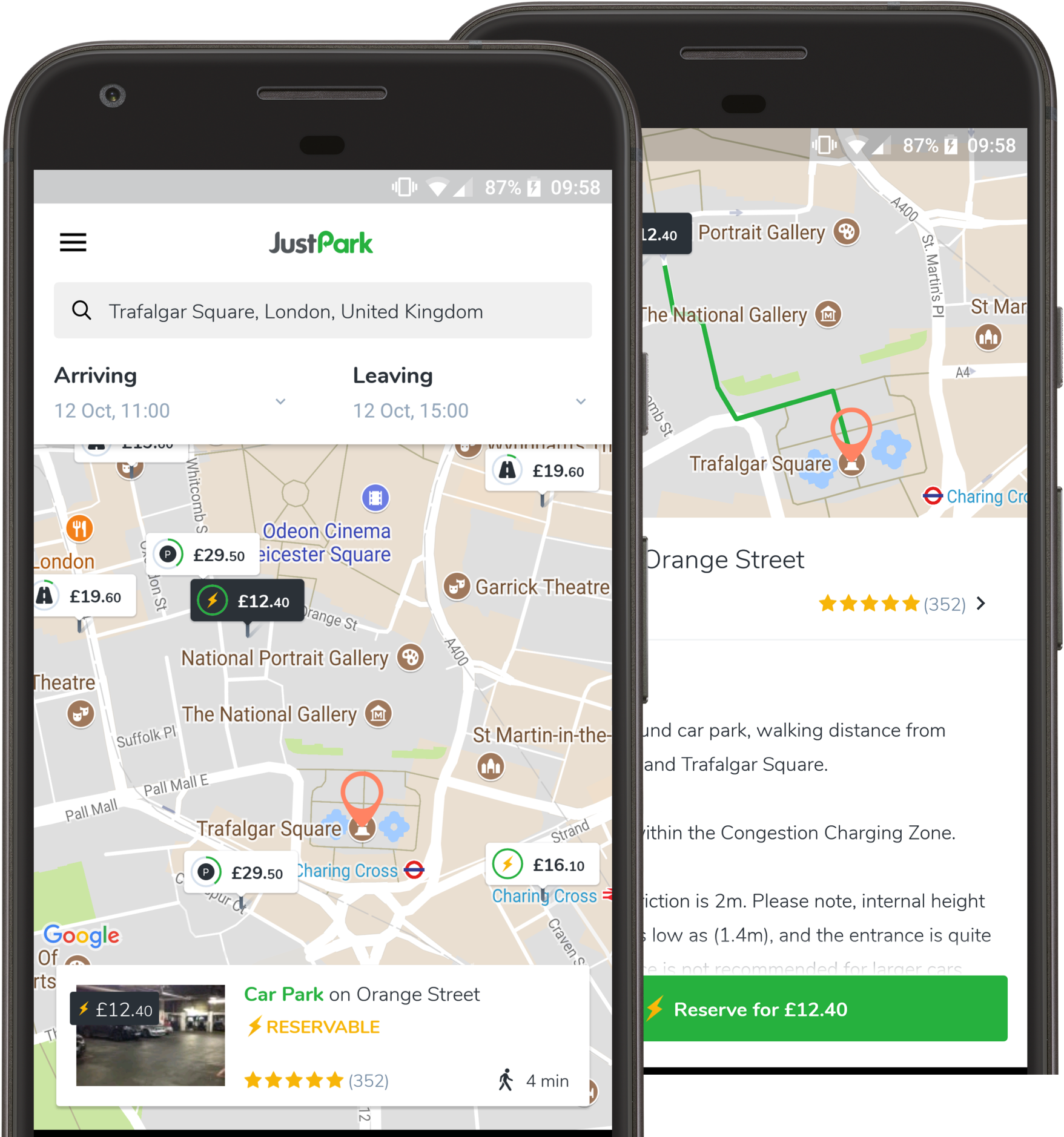 Justpark Android App (1864x2001), Png Download