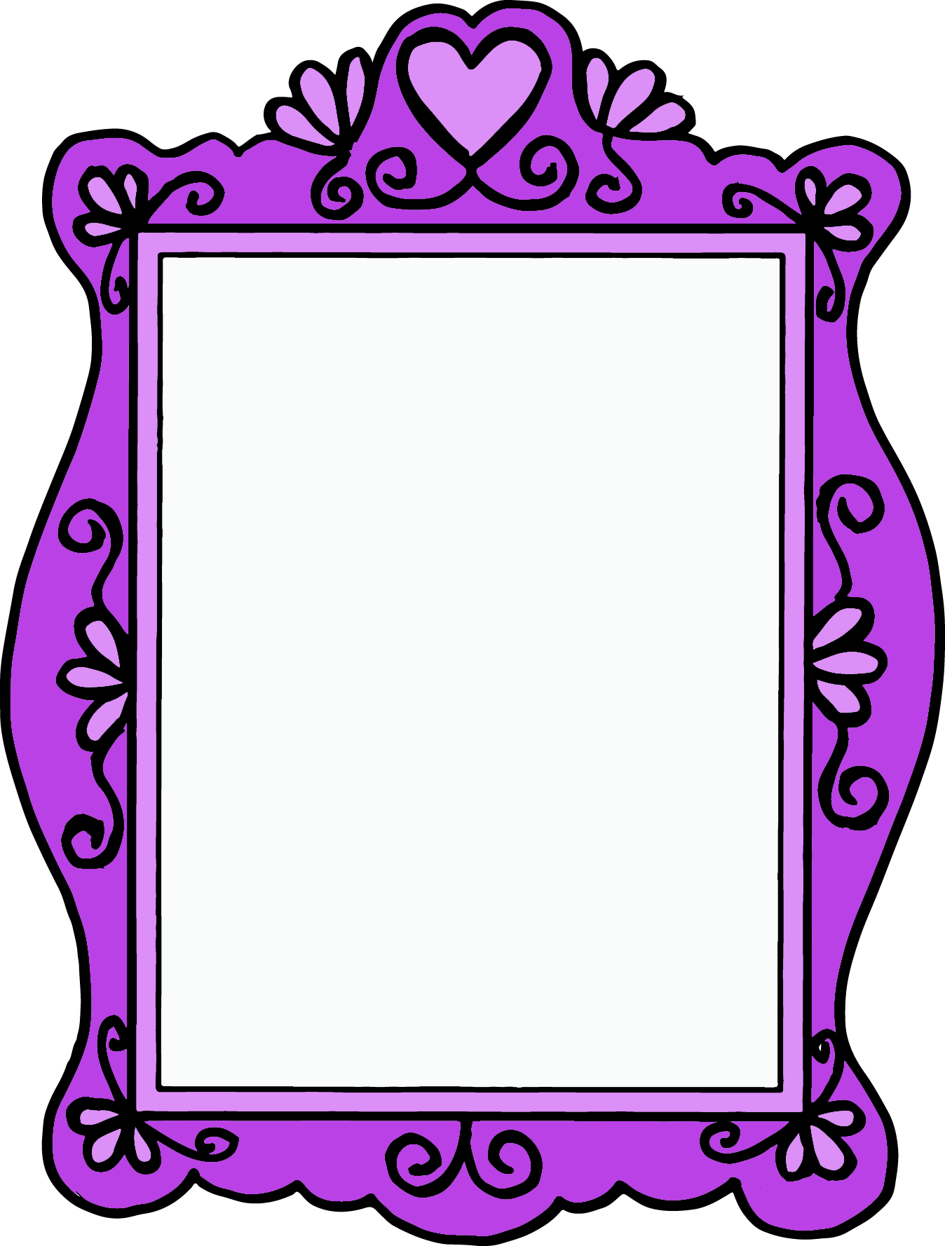 Chalkboard Transparent Border Frame (1348x1778), Png Download