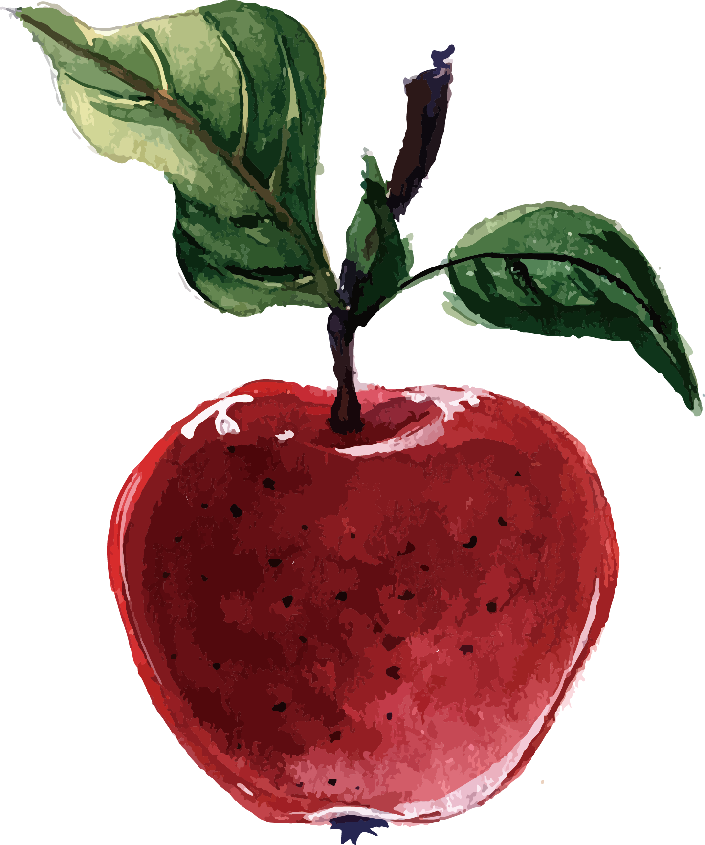 Image Free Packs Plant Based Diet Adobe Red Apple (1442x1728), Png Download