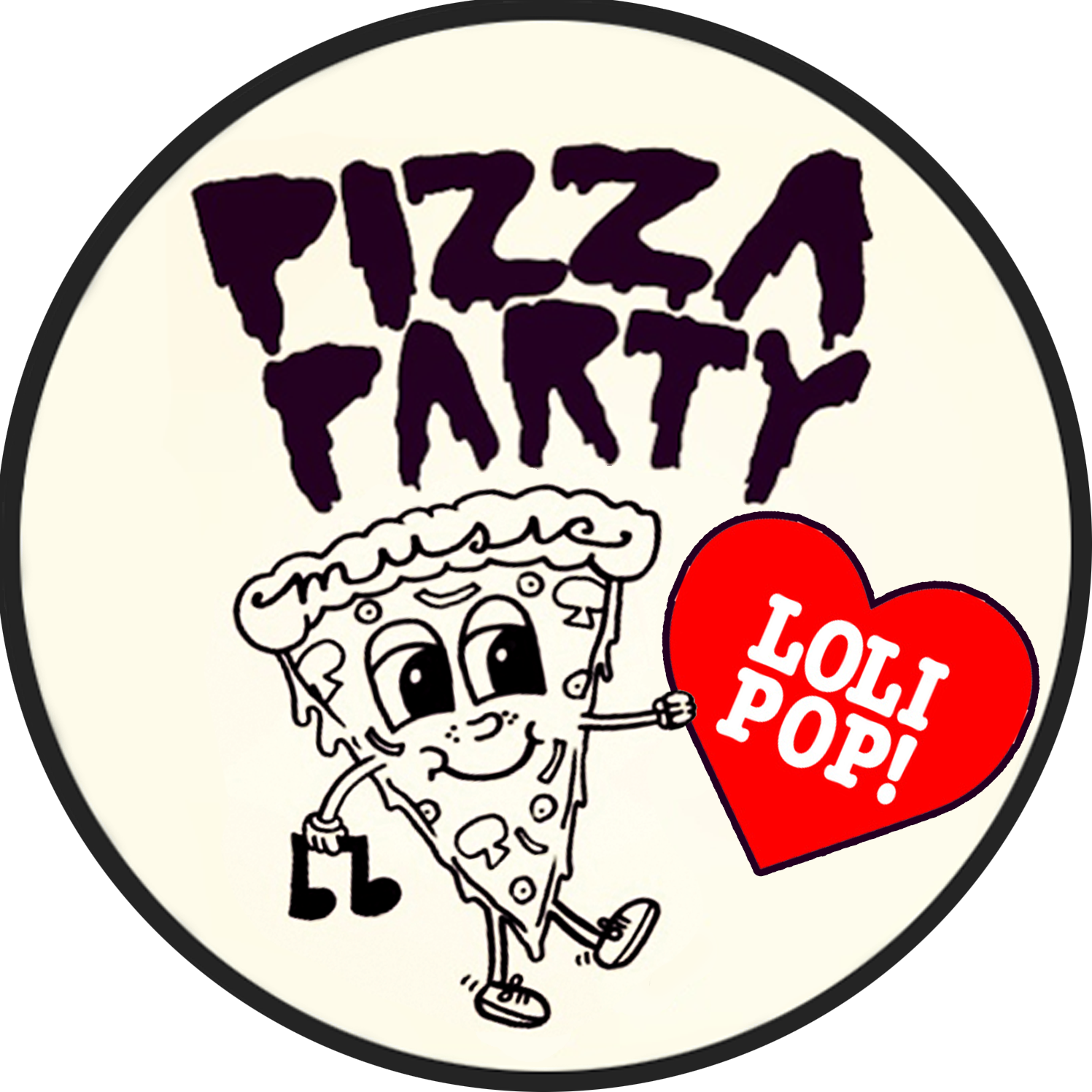 Image Of Pizza Party Music X Lolipop Records Collaboration (1497x1497), Png Download