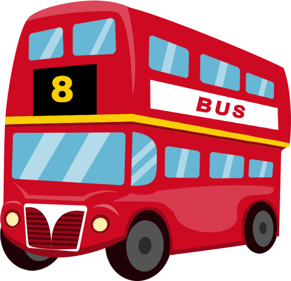 Rouge Bus À Impériale Autobus Transport Png Et Psd - Transport (2000x2000), Png Download