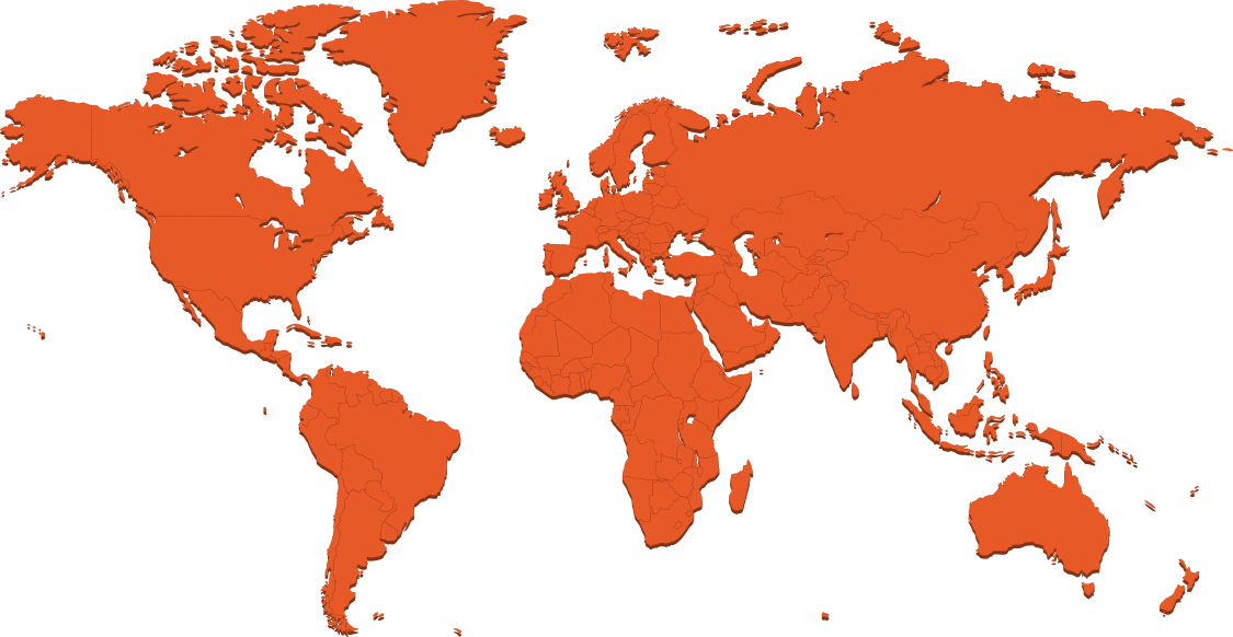 Contact - World Map Color Gradient (1125x582), Png Download